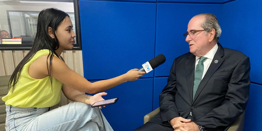 Desembargador Ricardo Duailibe durante entrevista à Mirante News.