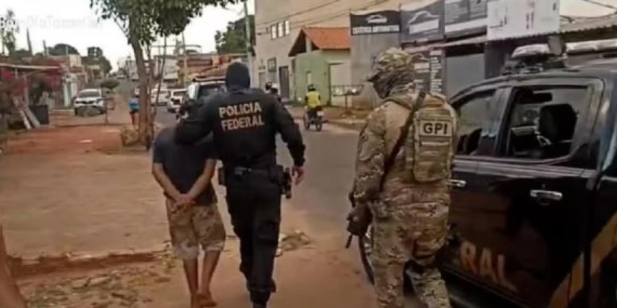 Prisão efetuada pela PF.