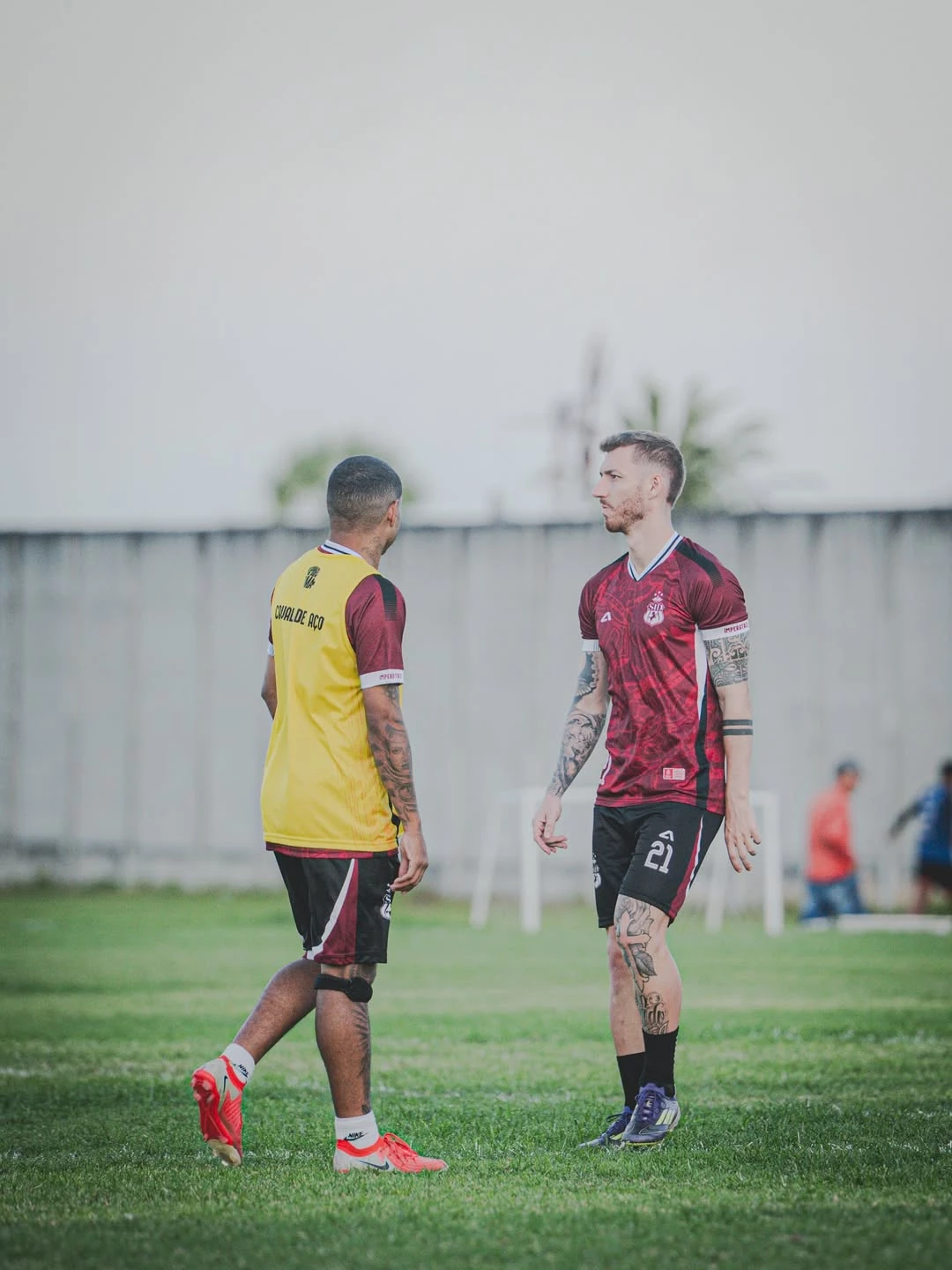 Jogadores após o treinamento deste sábado estão concentrados e neste domingo seguem para Maracanaú (Crédito: Gabriel Dias)