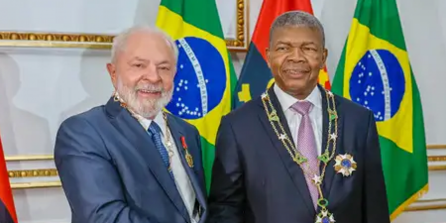 Lula e João Lourenço durante visita do petista a Luanda (Ricardo Stuckert / PR)