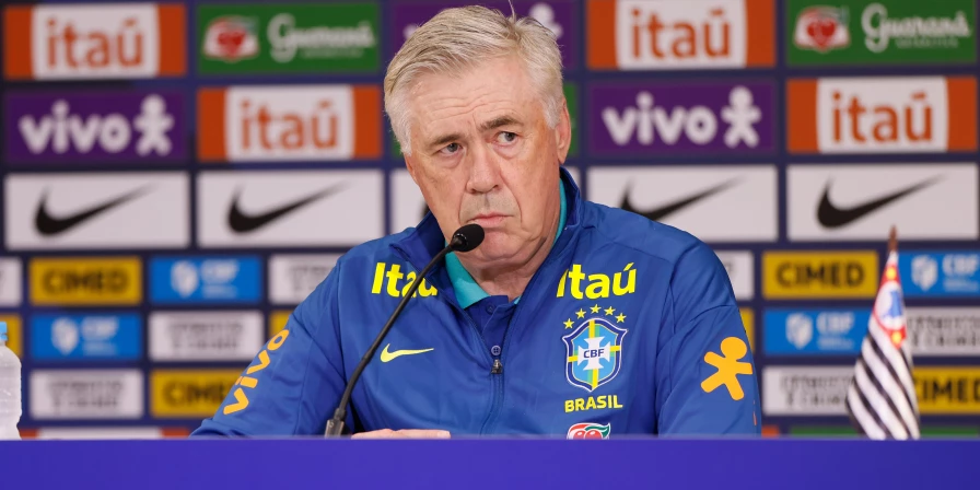 Carlo Ancelotti, técnico da Seleção Brasileira.