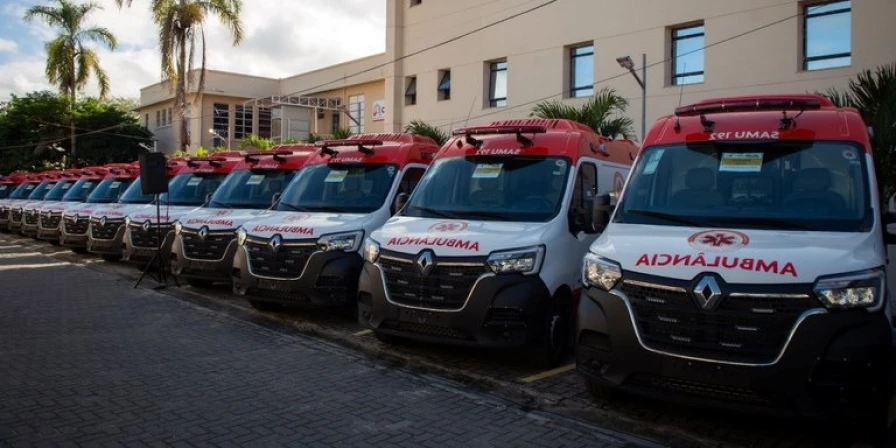 As novas ambulâncias fazem parte do esforço do Ministério da Saúde.