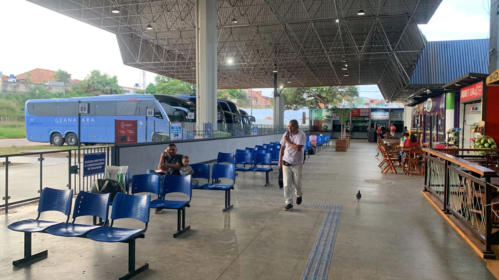 Greve reduz movimentação na rodoviária de São Luís. (Foto: Nice Ribeiro/TV Mirante)