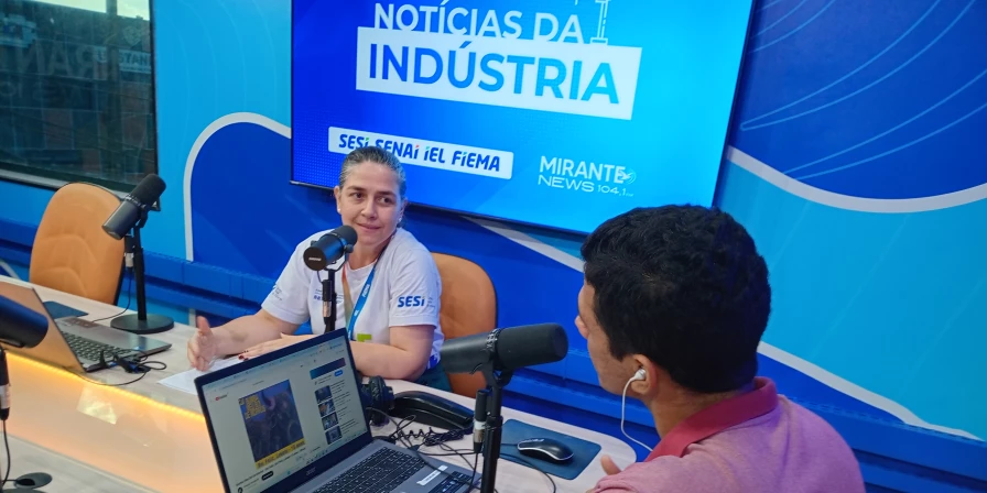 A Ana Carolina Bandeira, que coordenadora de Saúde e Segurança na Indústria do Sesi-MA, foi uma das entrevistadas do Abrindo o Verbo.