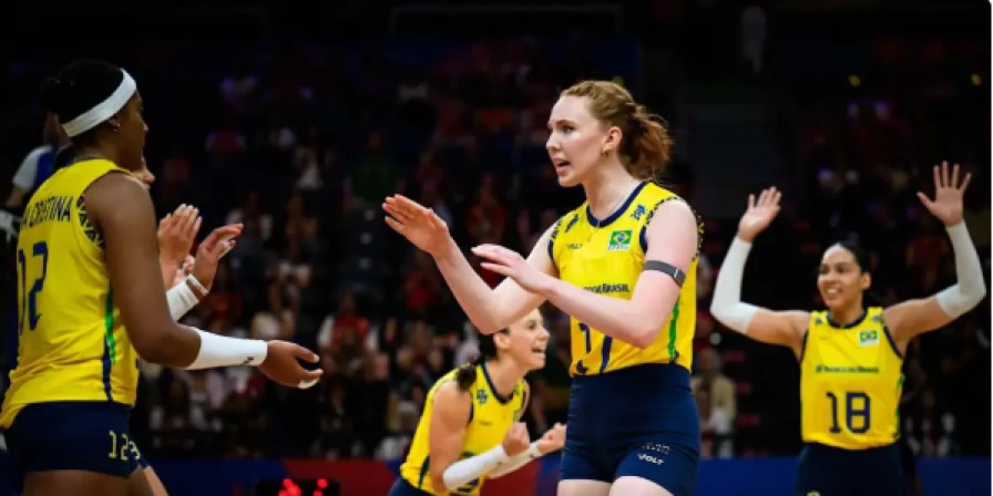 Seleção brasileira feminina de vôlei.