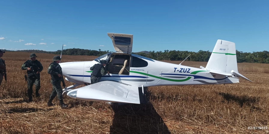 A aeronave foi encontrada no Tocantins.