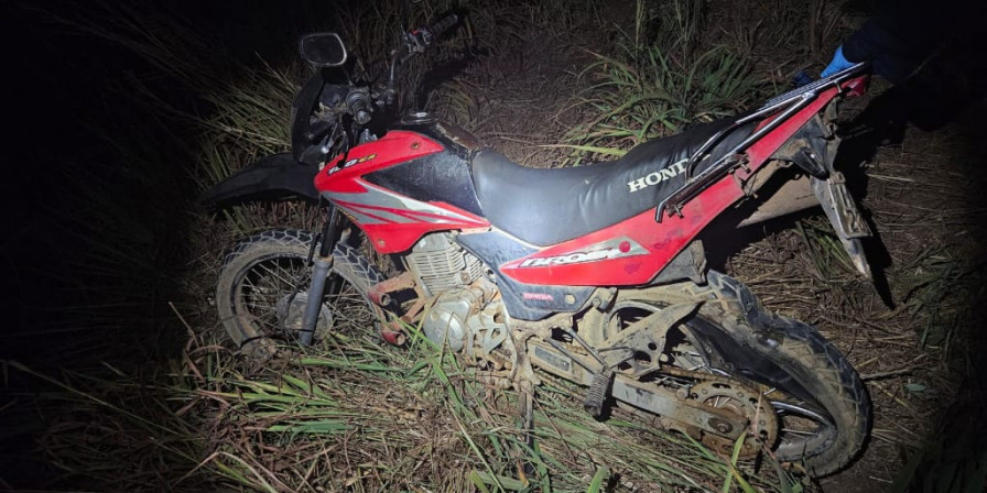 Acidente envolvendo moto e carro na BR-230. (Foto: Divulgação)