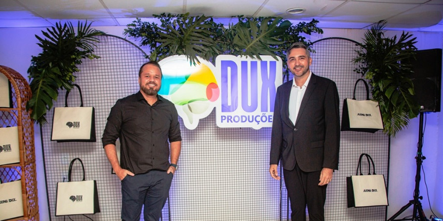 Os diretores da DUX, Leandro Sampaio e Fernando Teixeira, na apresentação da Arena DUX 2025 em agosto em São Luís. (Foto: Divulgação)