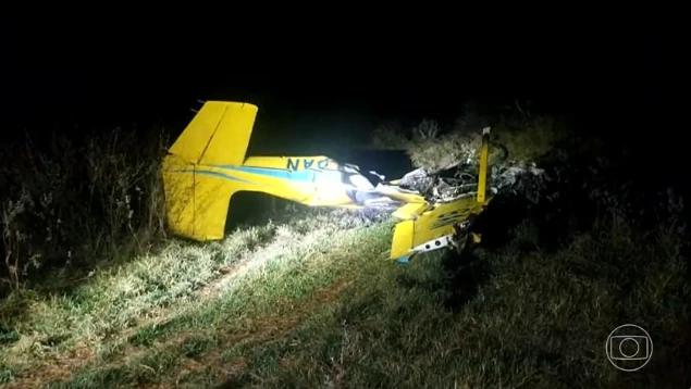 Acidente áereo registrado no Pantanal.