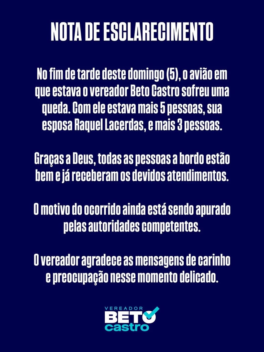 Nota de esclarecimento (Foto: Divulgação)