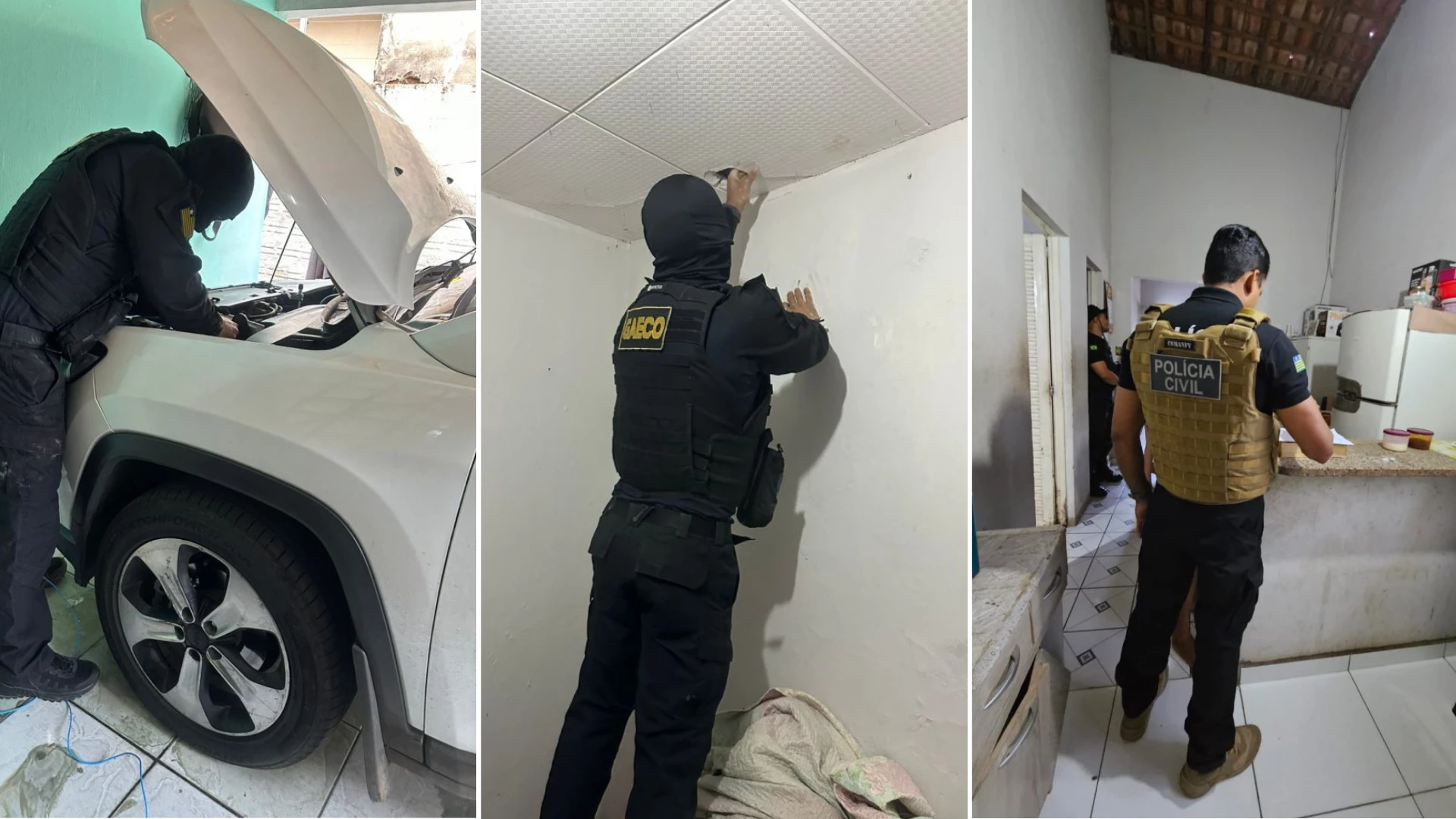 Estão sendo cumpridos mandados de prisão e busca e apreensão.