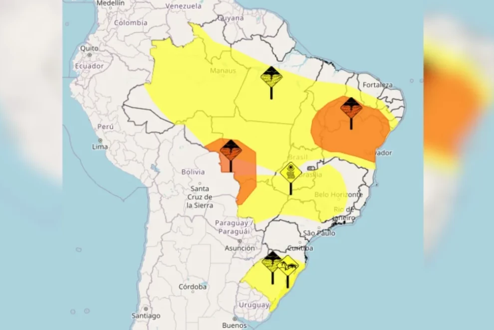 O aviso, válido até esta quarta-feira (17).