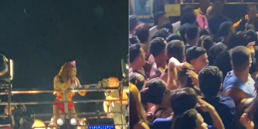 Anitta interrompe show