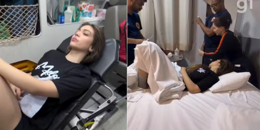 Melody passa mal em show