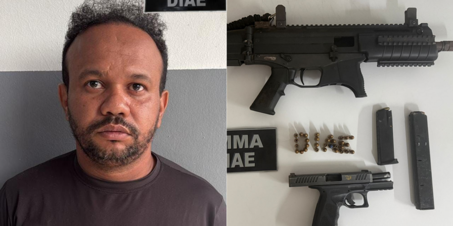 Líder de facção preso com armas