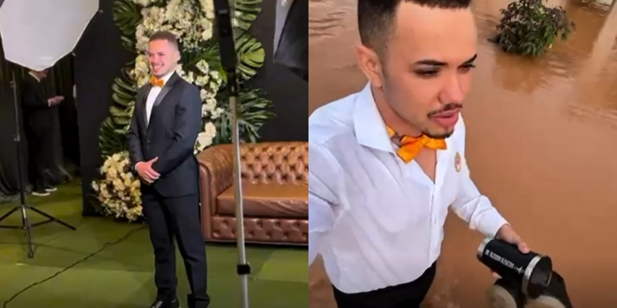 Formando viraliza ao encarar alagamento