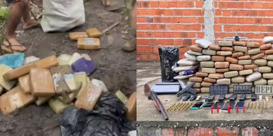 Operação em Caxias apreende 100 kg de drogas enterradas em tonéis