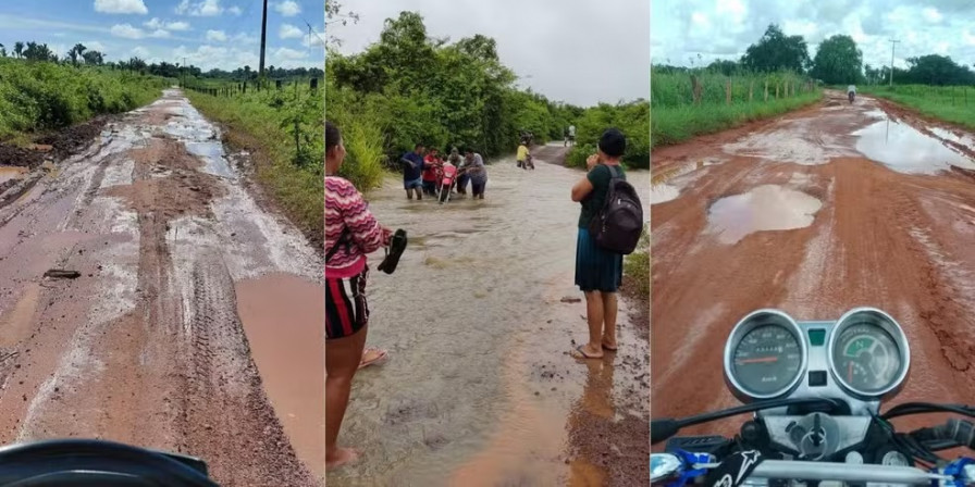 Estrada lamaçal