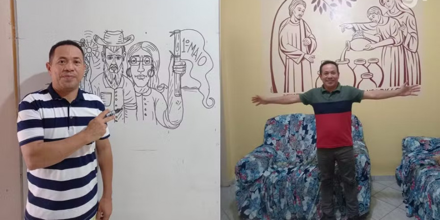 Professor maranhense viraliza ao transformar rabiscos e palavras em obras de arte detalhadas
