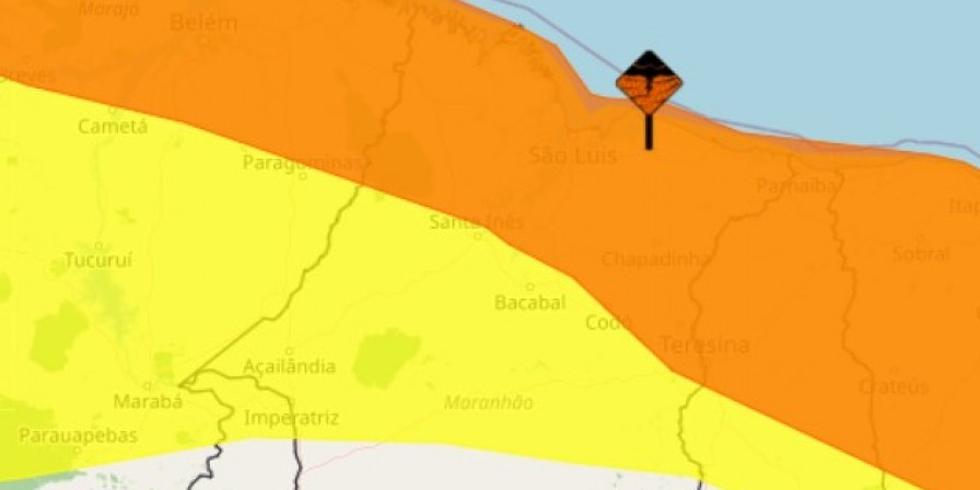 Maranhão tem alerta de chuvas intensas e ventos fortes neste domingo de Dia das Mães