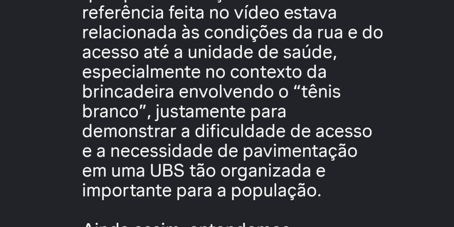 Mãe de estudante de medicina se manifesta após polêmica em UBS de Paço do Lumiar