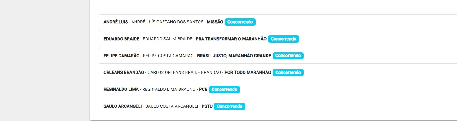 Seis já registraram pedido de candidatura no Maranhão