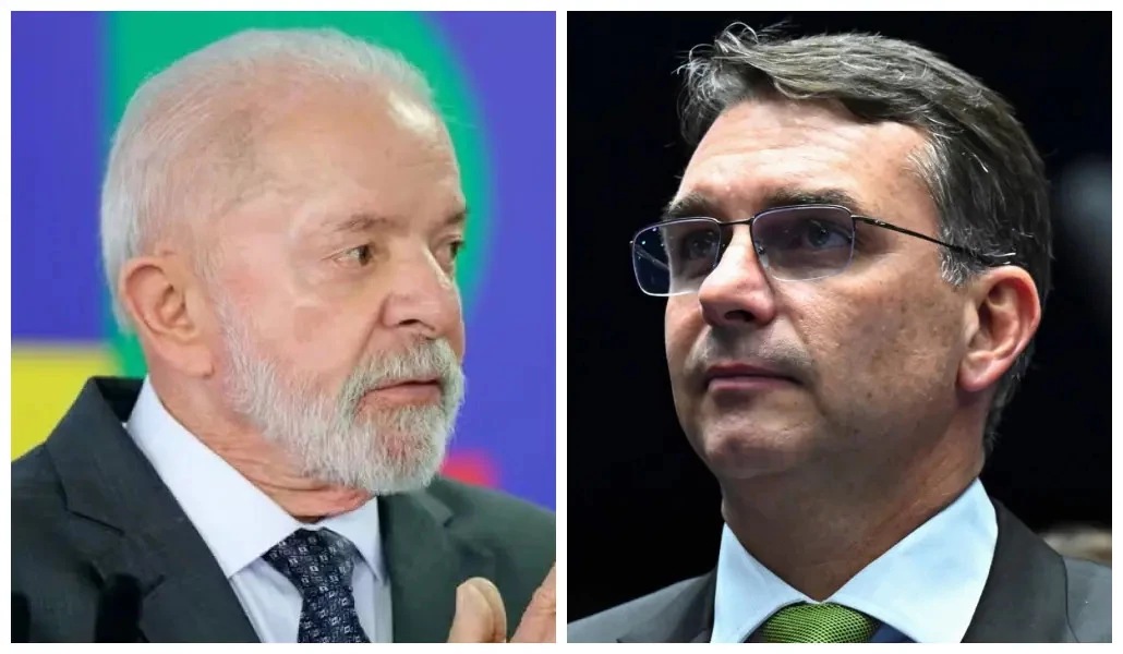 Lula e Flávio Bolsonaro disputam a Presidência da República