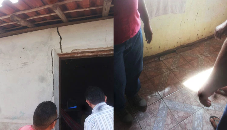 Casa no interior do estado foi afetada por tremor