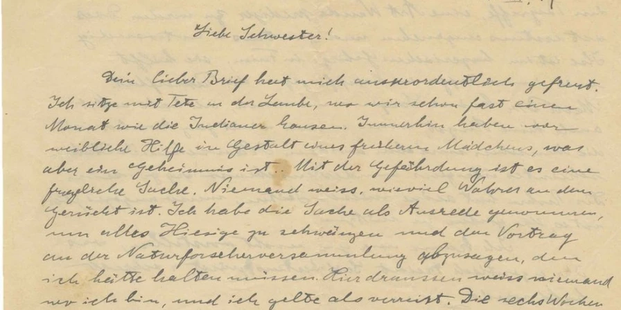 Carta manuscrita de Einstein, de 1922, em que fala sobre o antisemitismo e de sua saída de Berlim