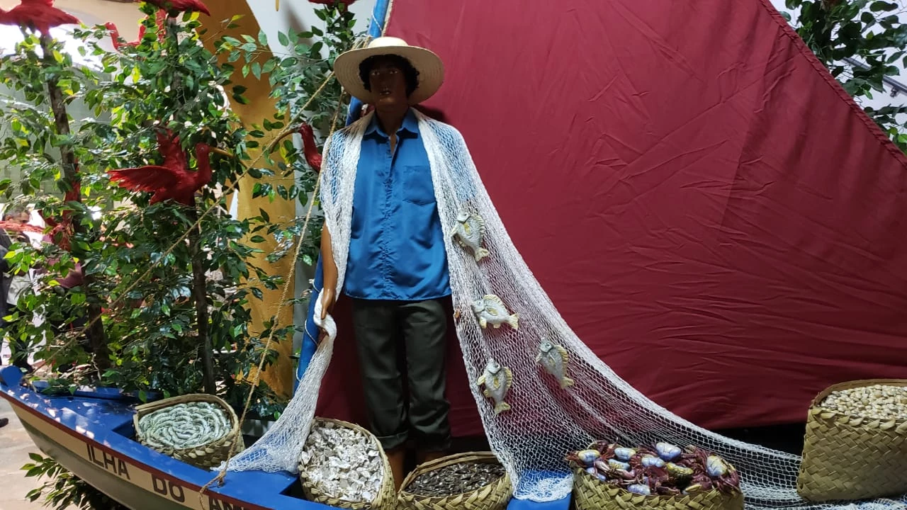 O pescador e seus peixes estão presentes no Museu da Gastronomia