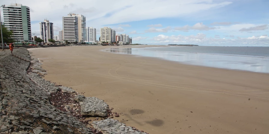 Área da Ponta d'Areia, onde ocorreu o afogamento