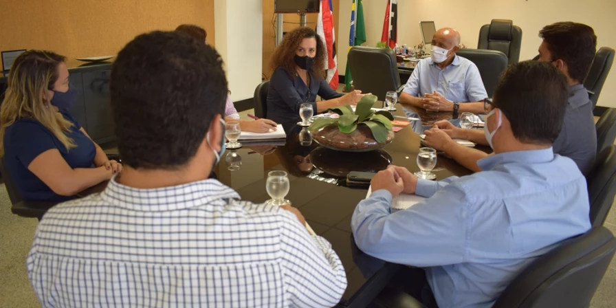 Edilson Baldez e Kátia Bogéa na reunião sobre parcerias para o Centro Histórico