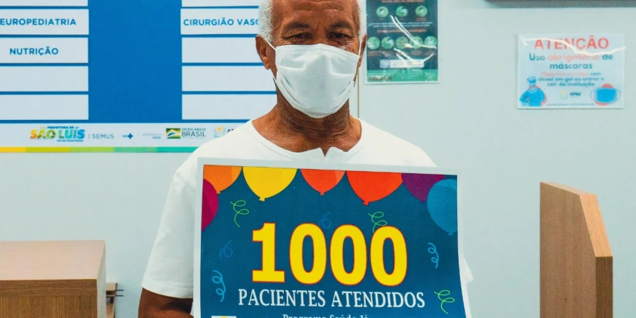 O aposentado José Antônio de Jesus, morador da Liberdade, foi o paciente de número mil atendido pelo Programa Saúde Já na sede da Apae de São Luís, em parceria com a Prefeitura de São Luís