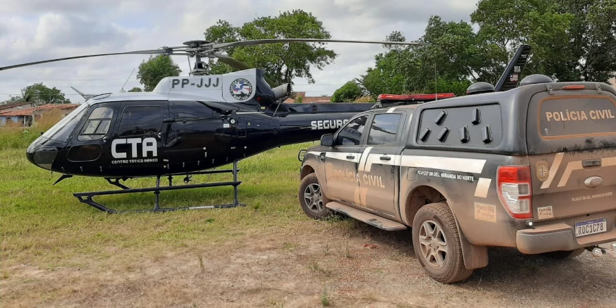 Operação da Polícia Civil teve apoio do Centro Tático Aéreo
