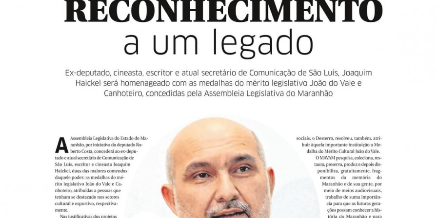 Capa do caderno Alternativo (capa joaquim haickel)